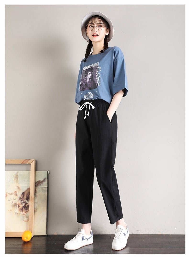 定番シンプル ファッション ゆったりパンツins-6541