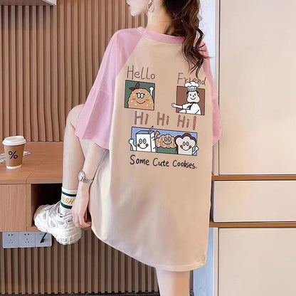 話題沸騰中 4色選択可 プリント  Tシャツ カットソーins-8276