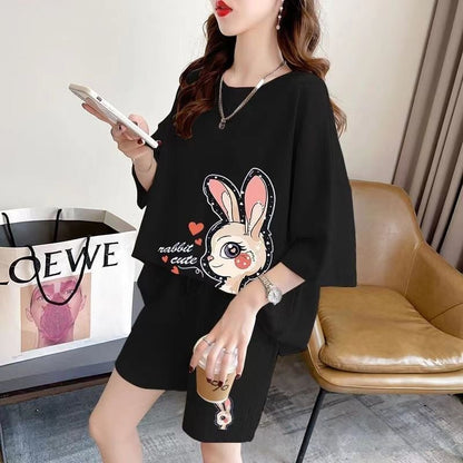 今季マストバイ 大人可愛い ルーズ  半袖Ｔシャツⅹパンツセット全3色 ins-8202