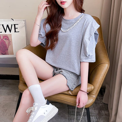 売り切れ必至 個性派 簡潔 ファッション  全3色 半袖Tシャツins-8514