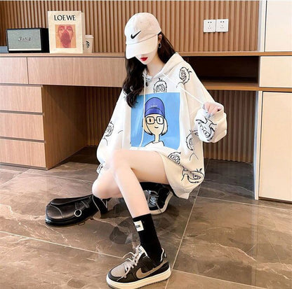 【店舗販促品】 美人度アップ プリント パーカー  全3色ins-4938