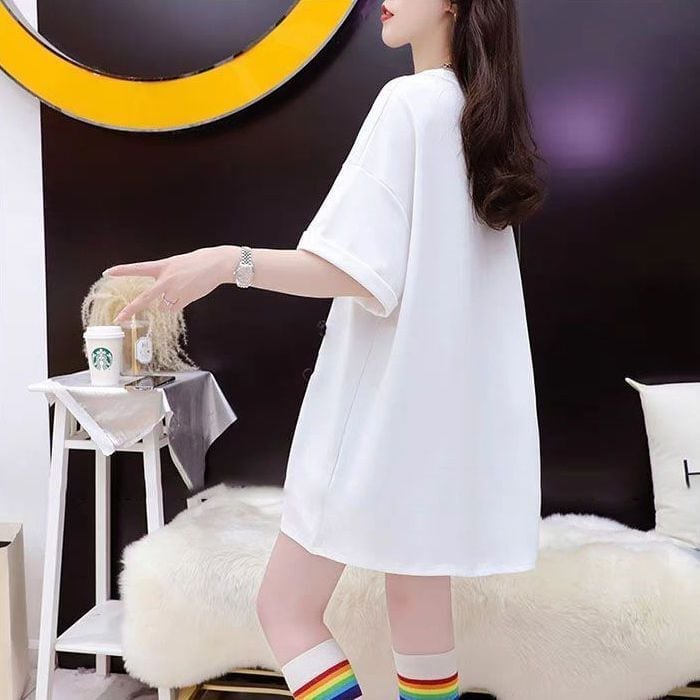 超人気 美人度アップ  特別デザイン ゆったり二色 半袖Tシャツins-8038