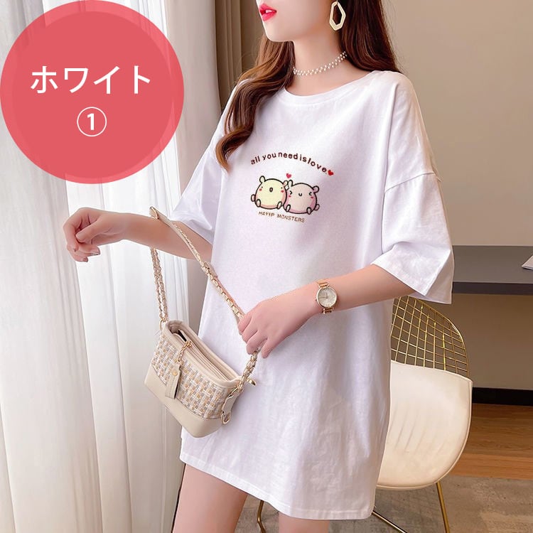 今季マストバイ カジュアル キュート プリント全3色 Tシャツ カットソー ins-8553