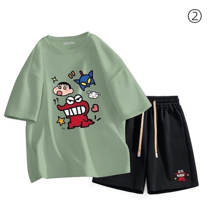 新商品 大活躍 簡潔 カジュアル  半袖Ｔシャツⅹパンツセットins-8109