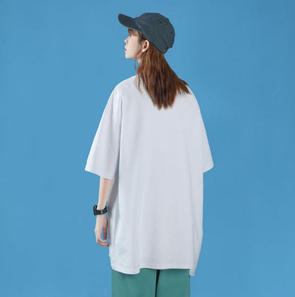 話題沸騰中 カジュアル  ゆったり プリント 2色半袖Tシャツins-8159
