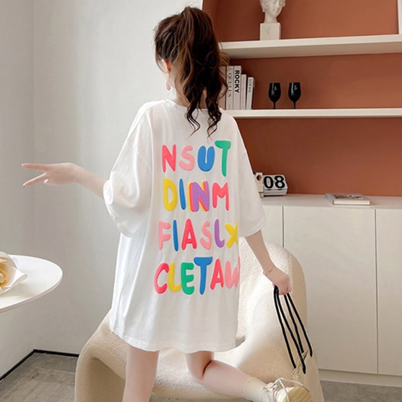 オシャレ度満点 一目惚れ アルファベット Tシャツ カットソーins-3071