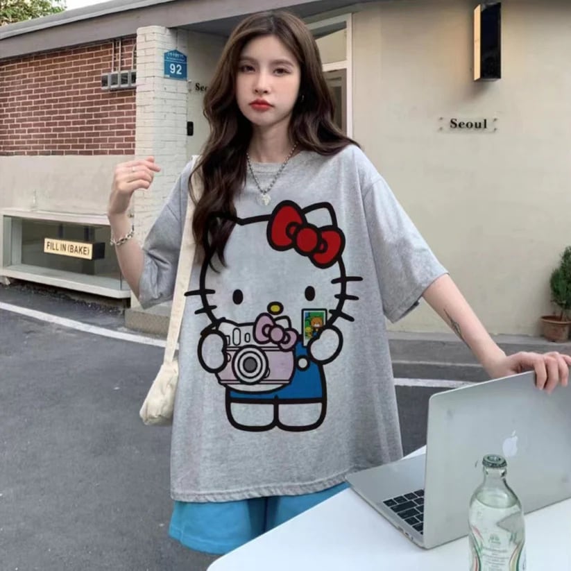 激安セール 絶対欲しい カジュアル スウィート キュート プリント 全2色 半袖Tシャツins-6678