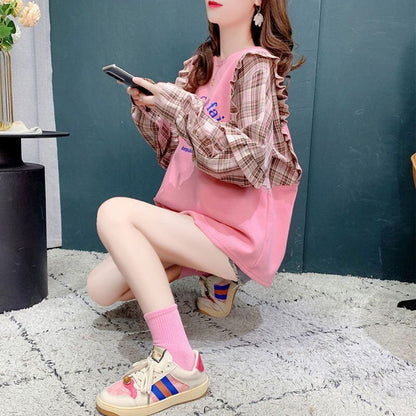 絶対欲しい ファッション 上質 フェイクレイヤード シャツins-6526