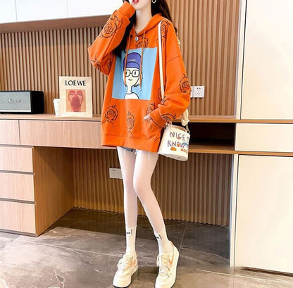 【店舗販促品】 美人度アップ プリント パーカー  全3色ins-4938