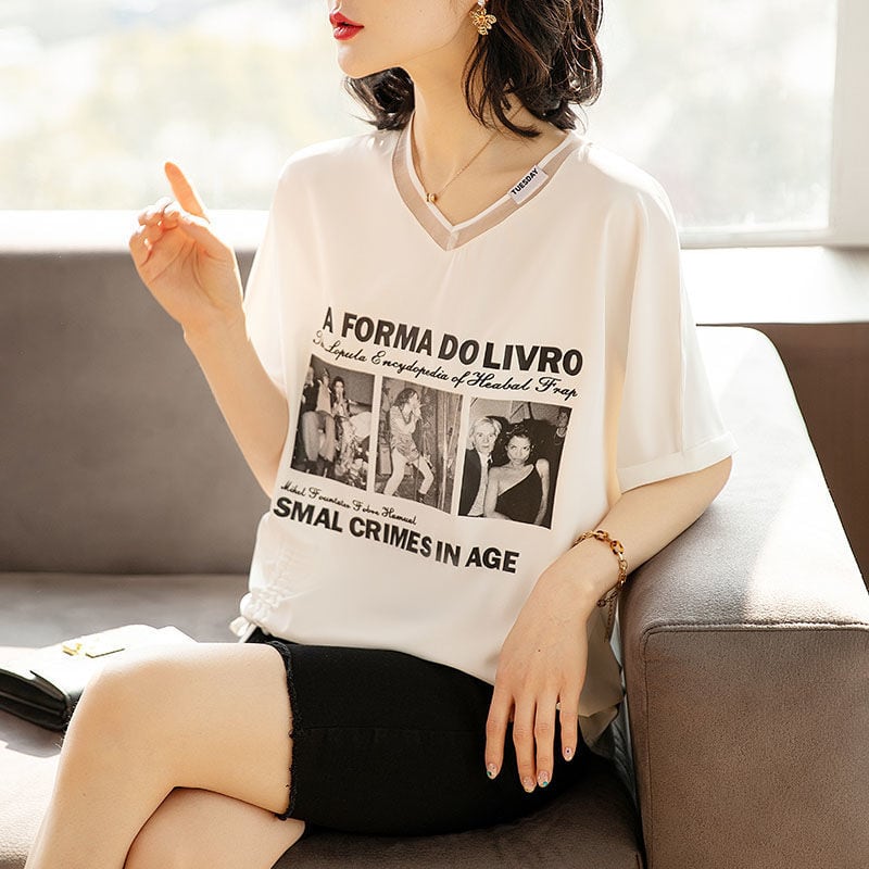 話題沸騰中 着回し力抜群 ファッション プリント 2色選択 半袖Tシャツins-8621
