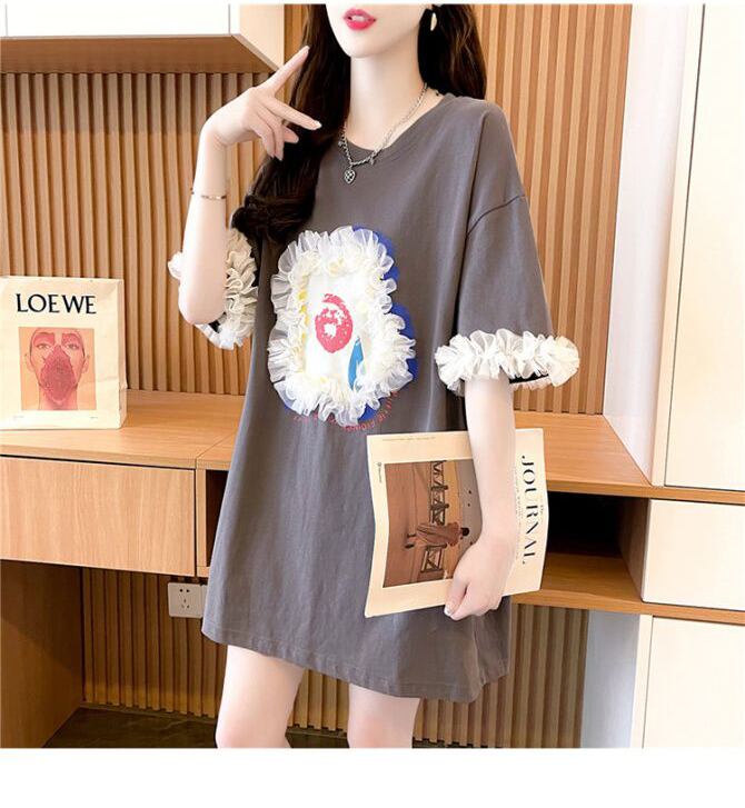 新作 個性的なデザイン 好感度満載 ラウンドネック  Tシャツ カットソーins-8405