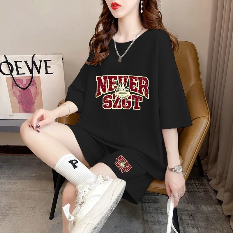 売り切れ必至 カジュアル プリント 半袖Ｔシャツⅹパンツセット全2色 ins-8549