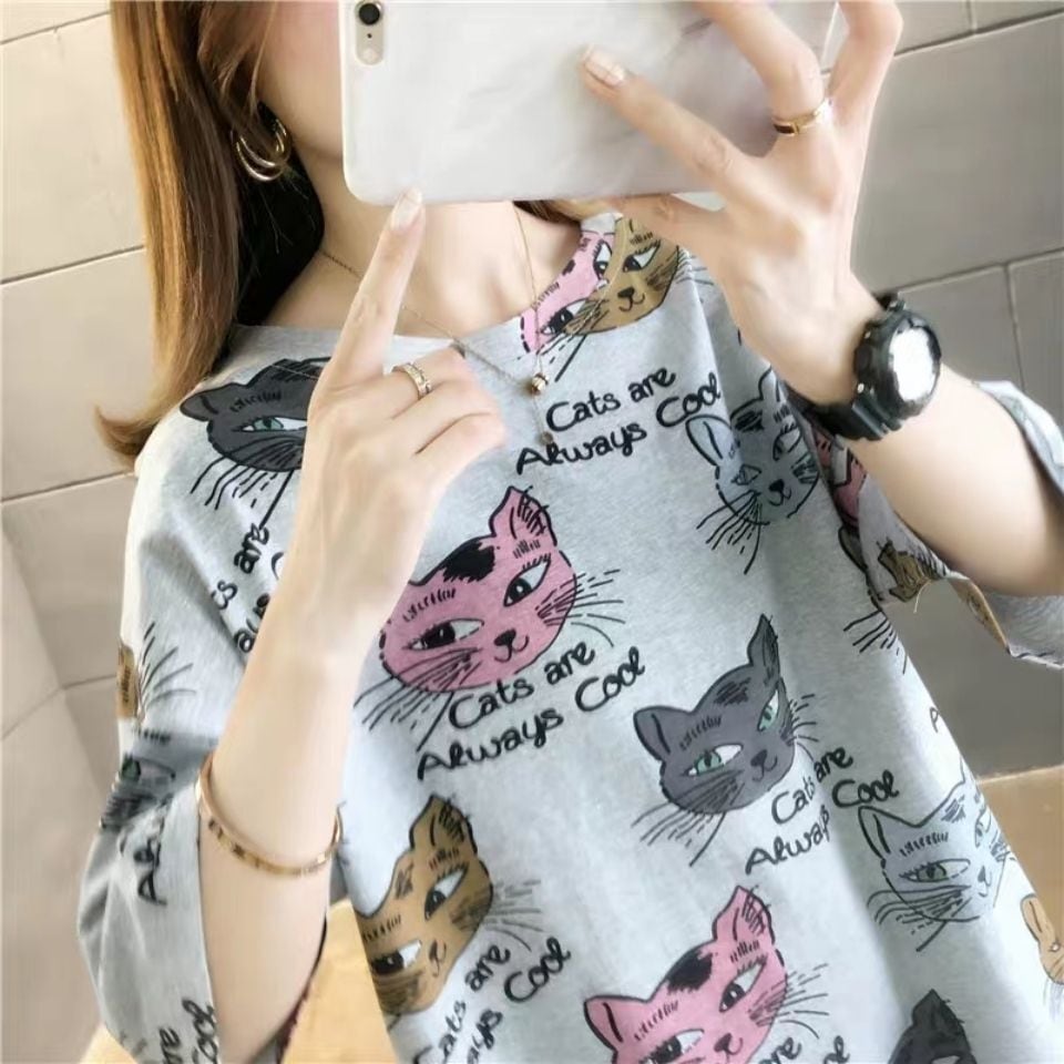 話題沸騰中 ゆったり ロング丈 切り替え 2色半袖Tシャツins-8132