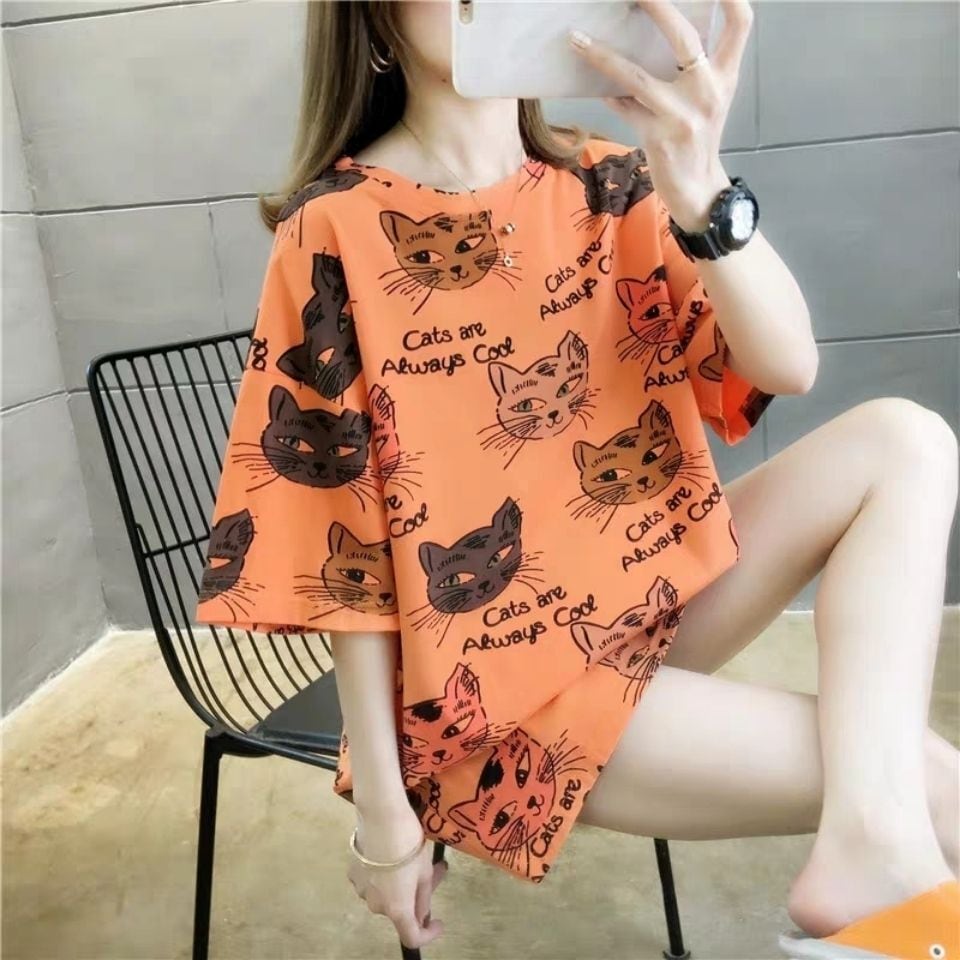 話題沸騰中 ゆったり ロング丈 切り替え 2色半袖Tシャツins-8132