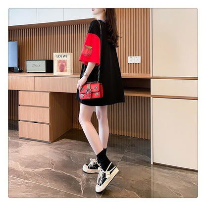 おすすめ 個性派 アルファベット プリントTシャツ ゆったり半袖ins-8090