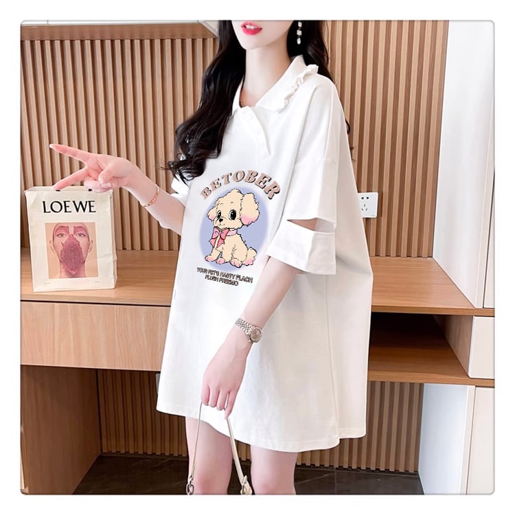 大人可愛い 特別デザイン スウィート プリント 全3色 半袖Tシャツins-8511