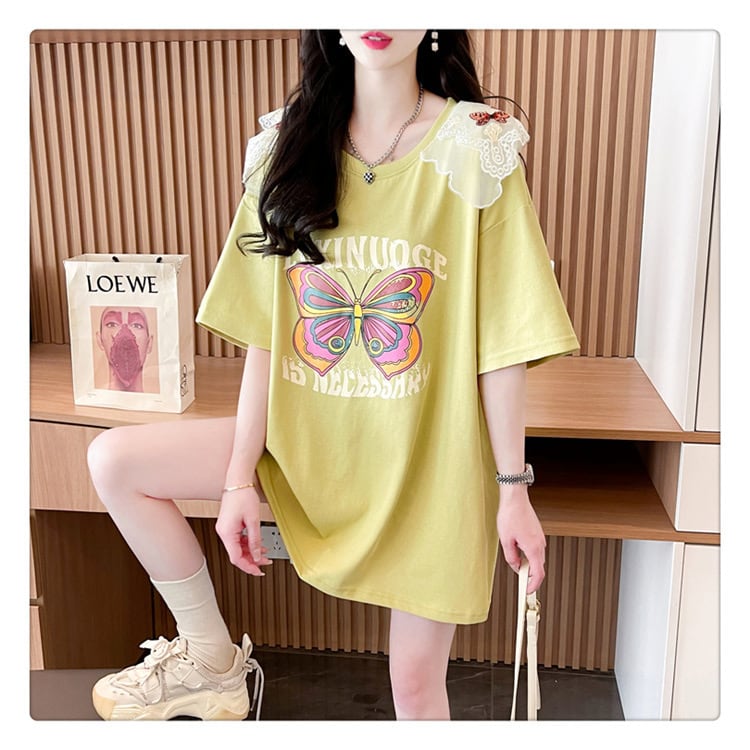 話題沸騰中 ロゴ プリント  ゆったり 3色半袖Tシャツins-8316