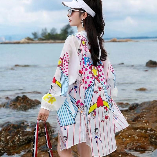 大活躍 カジュアル 薄手 日焼け止め ゆったり  パーカーins-8148