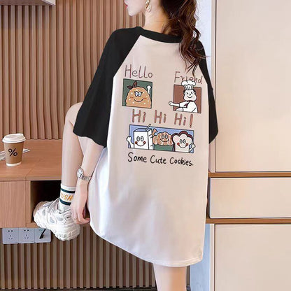 話題沸騰中 4色選択可 プリント  Tシャツ カットソーins-8276