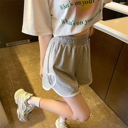 ゆったり感アップ カジュアル ハイウエスト パンツ ボトムスins-3563