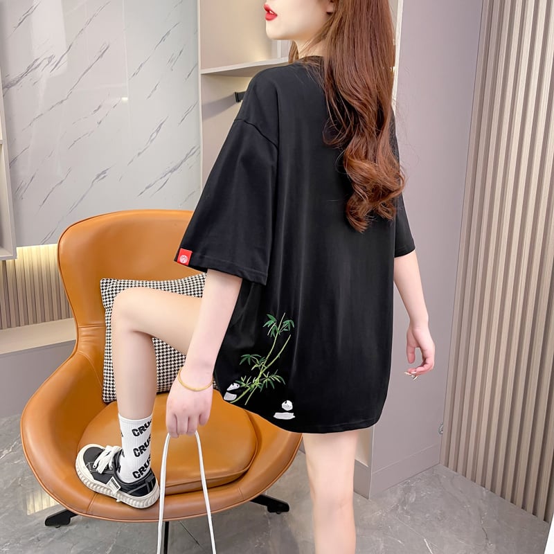 新商品 上質 カジュアル 刺繍 半袖Tシャツ カットソーins-8219