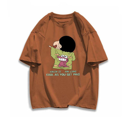 売り切れ必至 大人可愛い カジュアル プリント 全6色Ｔシャツins-6682