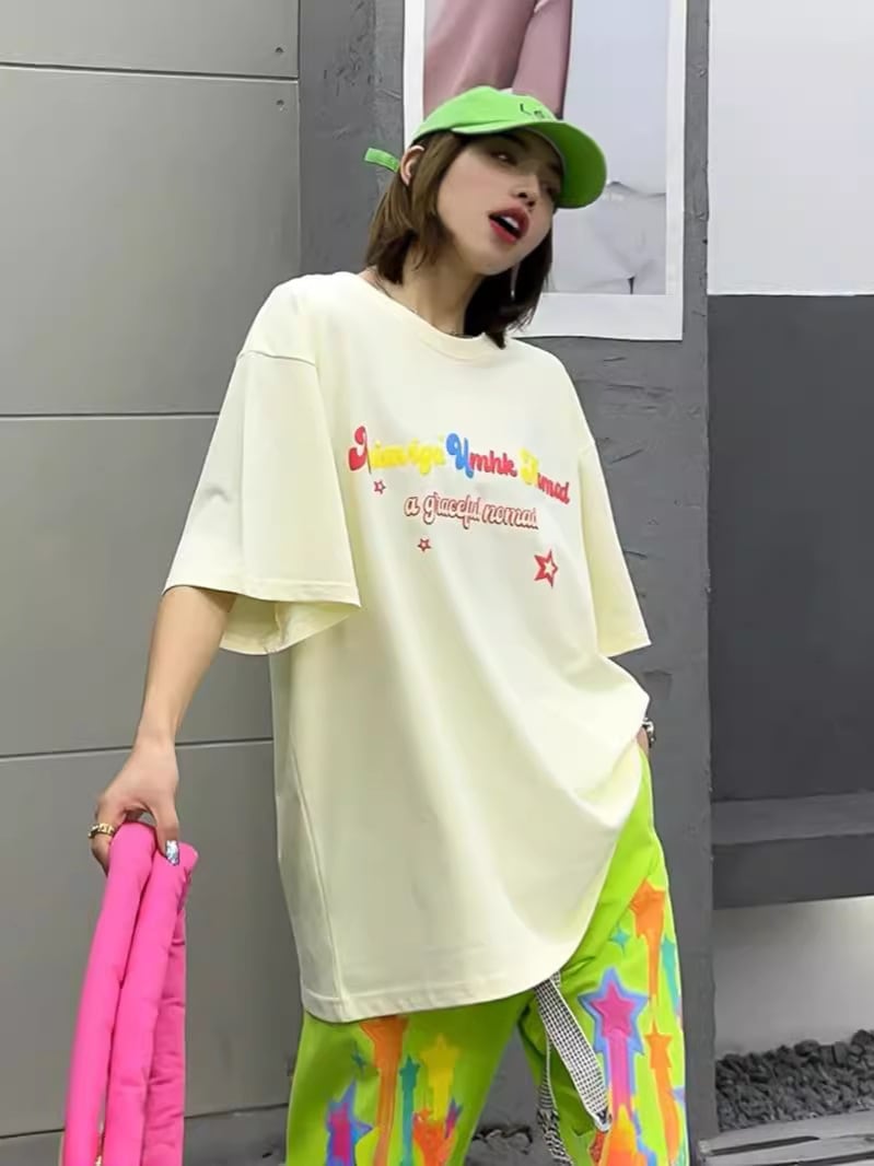 大好評  ファッション 個性派 半袖Tシャツins-8072