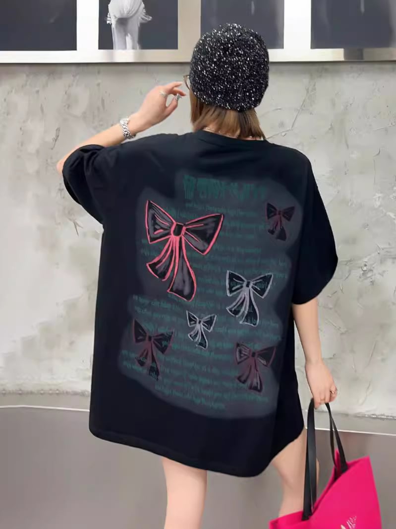 個性的なデザイン  ラウンドネック プリント 半袖 Tシャツ カットソーins-8273