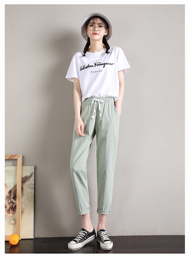 定番シンプル ファッション ゆったりパンツins-6541
