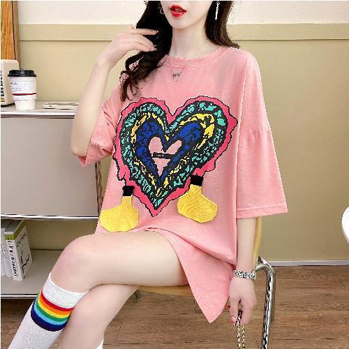 おすすめ カジュアル シンプル ゆったり 半袖Tシャツins-8136