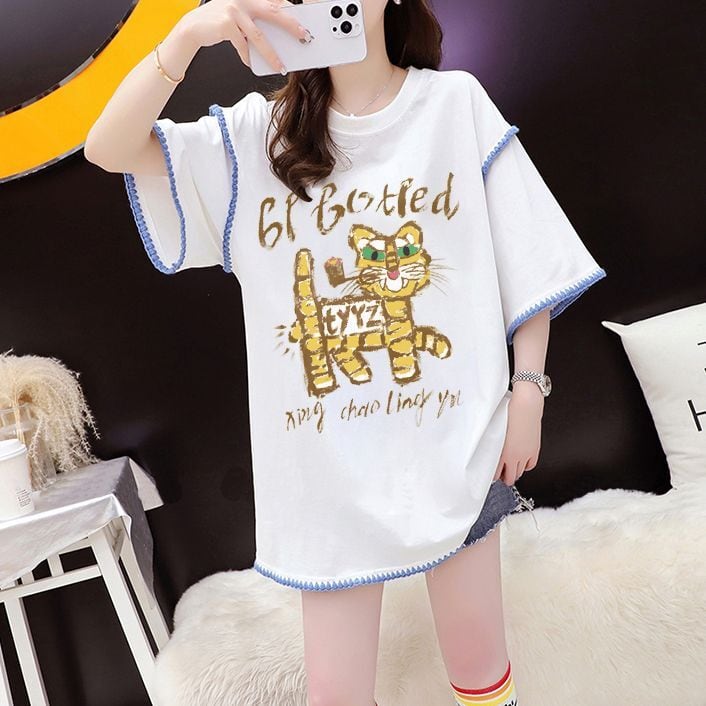 売り切れ必至 アバンギャルド カジュアル プリント全2色 半袖Tシャツ カットソー ins-8561