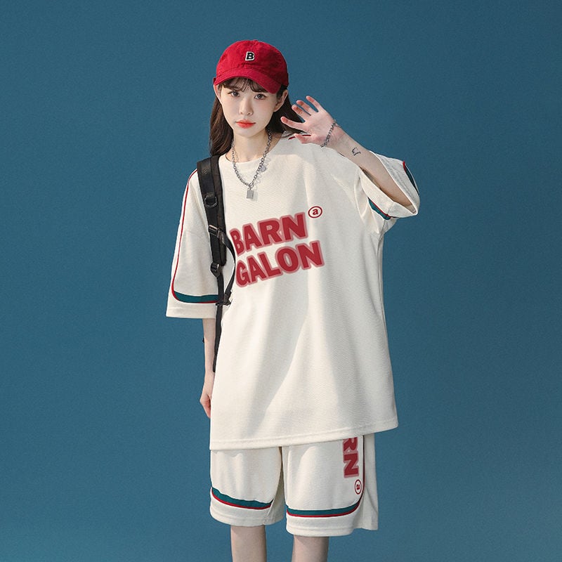 大好評 カジュアル ファッション ルーズ半袖Ｔシャツⅹパンツセットins-6539