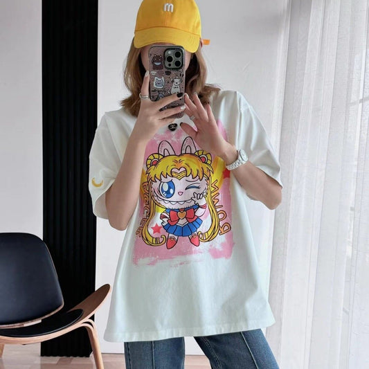 今季も大流行 刺ロゴ ゆったり ユニセックス 全3色 半袖 Tシャツ  ins-4852