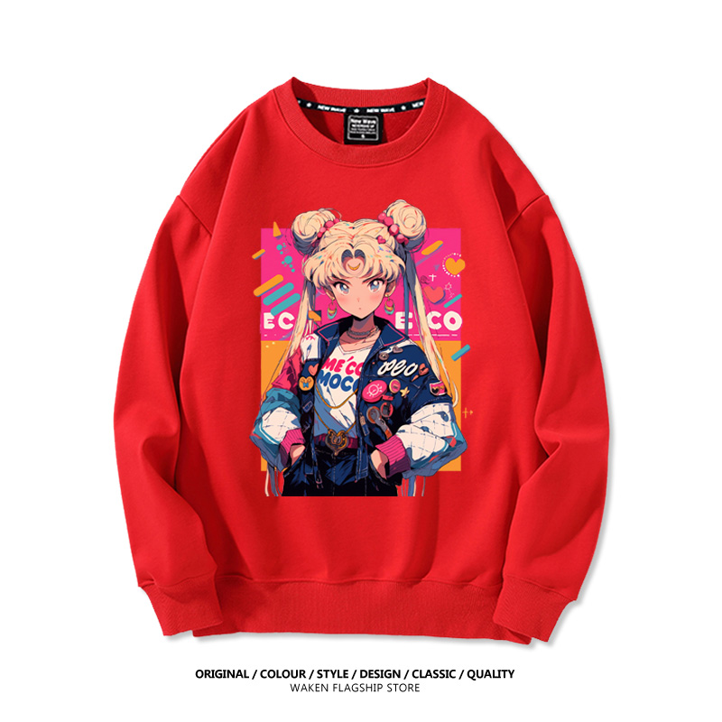 【裹起毛あり】合わせやすい ラウンドネックスウェット-A1963