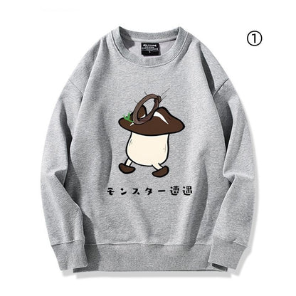 【裹起毛】ダンジョウ飯Xきのこ キャラクター  スウェット-A2047