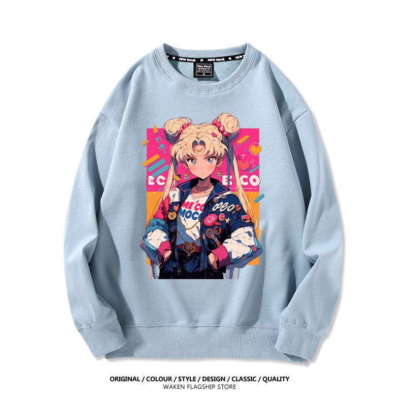 【裹起毛あり】合わせやすい ラウンドネックスウェット-A1963