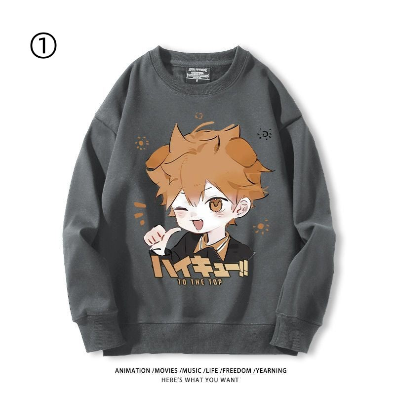 高級感  ラウンドネックスウェット-A1927