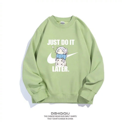 【裹起毛あり】質感のいい 葬送のフリーレン キャラクター ラウンドネックスウェット-A2005