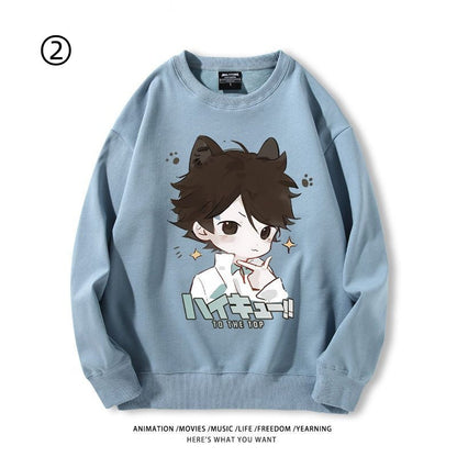 【裹起毛】高級感  ラウンドネックスウェット-A1971