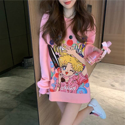 好感度UP  ファッション キュート ルーズ スウェット ins-6387