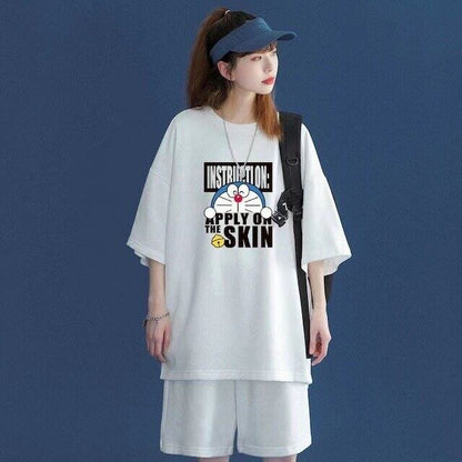 好感度UP カジュアル シンプル 半袖Ｔシャツⅹパンツセット全4色ins-8203
