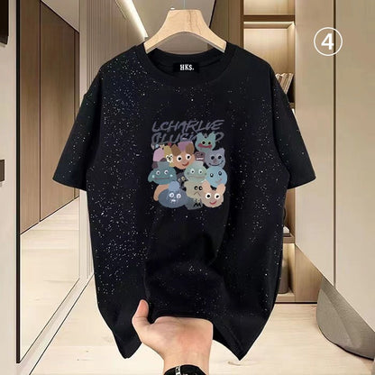 新商品 カジュアル プリント 選べるデザイン4種類 全2色 Tシャツ カットソーins-8585