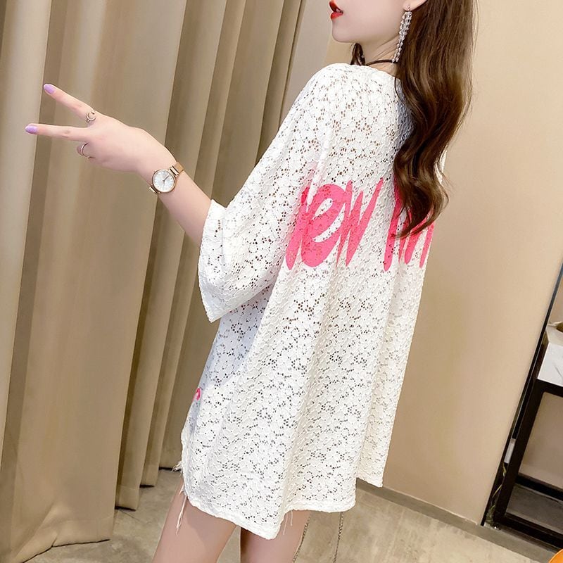 美人度アップ スウィート ゆったり 半袖Tシャツins-8130