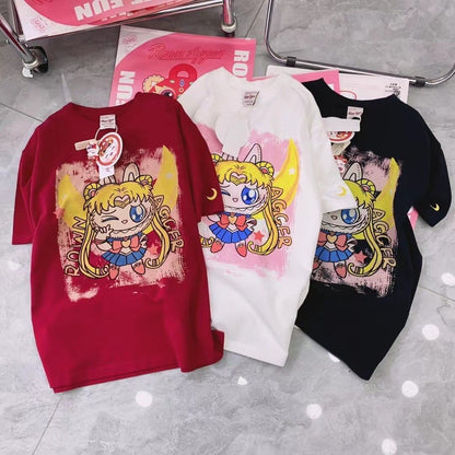 今季も大流行 刺ロゴ ゆったり ユニセックス 全3色 半袖 Tシャツ  ins-4852