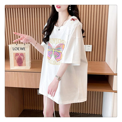 話題沸騰中 ロゴ プリント  ゆったり 3色半袖Tシャツins-8316