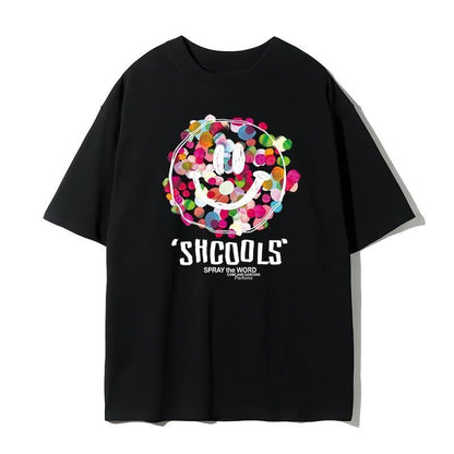 話題沸騰中 カジュアル スマイリー 半袖 Tシャツ ins-8651