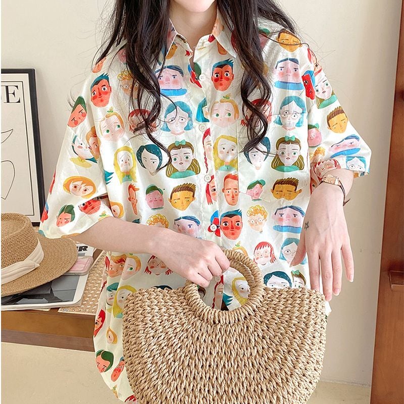 新商品 ファッションプリント 半袖Tシャツ カットソーins-8297