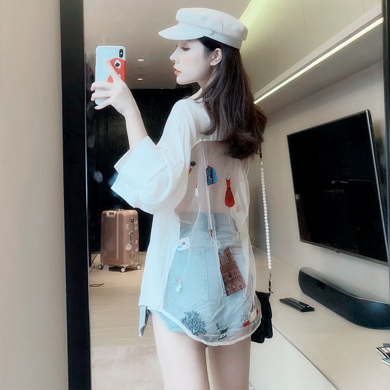 売れ筋 ファッション セクシー 日焼け対策 コートins-6668