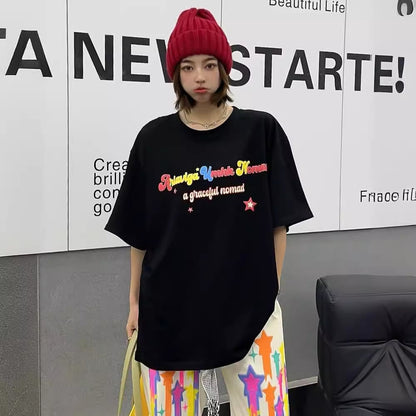 大好評  ファッション 個性派 半袖Tシャツins-8072