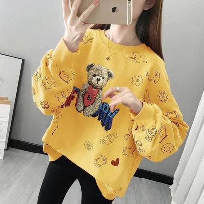 超人気 !存在感アップ ビッグロゴ ゆったり 花柄 スウェット全6色 ins-4931